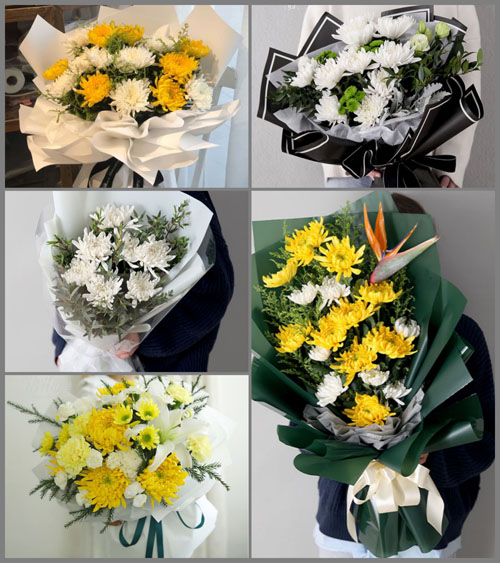 江苏南通通州区平潮镇九圩港村白事花束代送